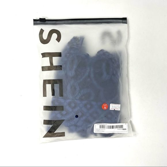 🎁NWT Shein Navy Blue Lace Bralette (like Free People Adella Bra) Size M🎁 - Picture 7 of 7